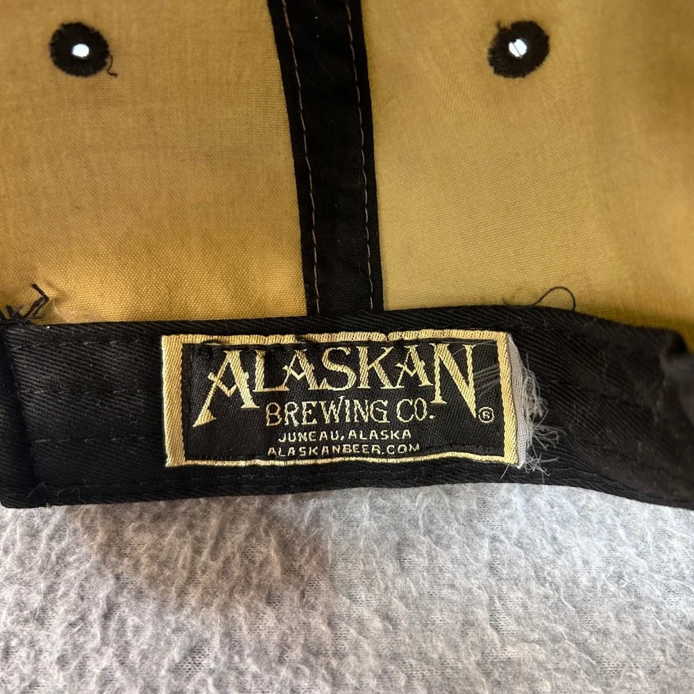 Alaska Authentic Brand Mens Tan Alaskan Brewing Co Baseball Hat Adjustable OSFM